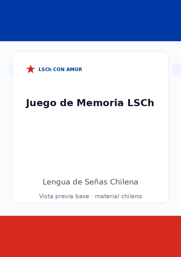 Juego de Memoria del Alfabeto LSCh — portada